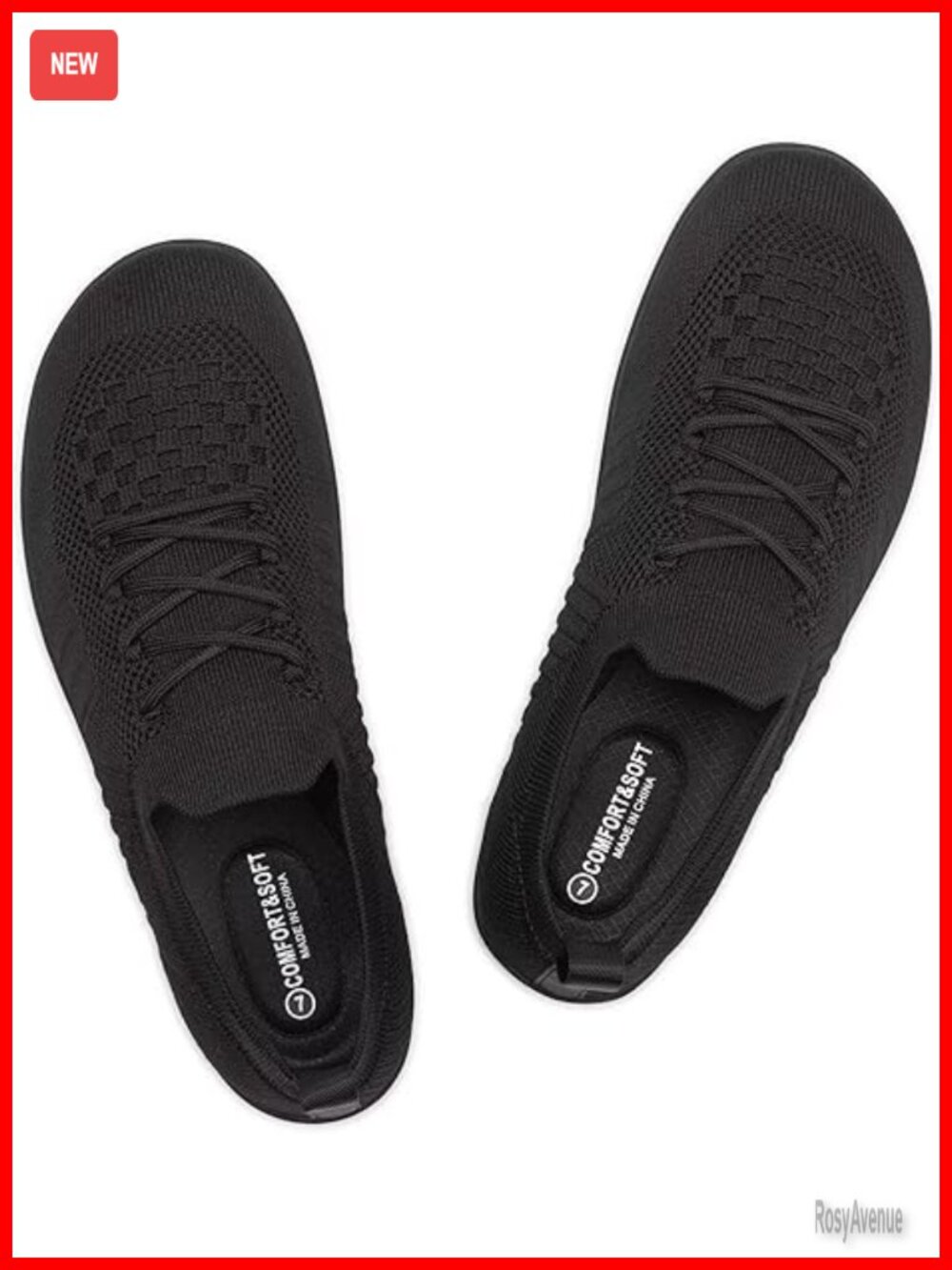 Womens Walking Shoes Wide Toe Box Barefoot Knitted Sneaker Arch Support